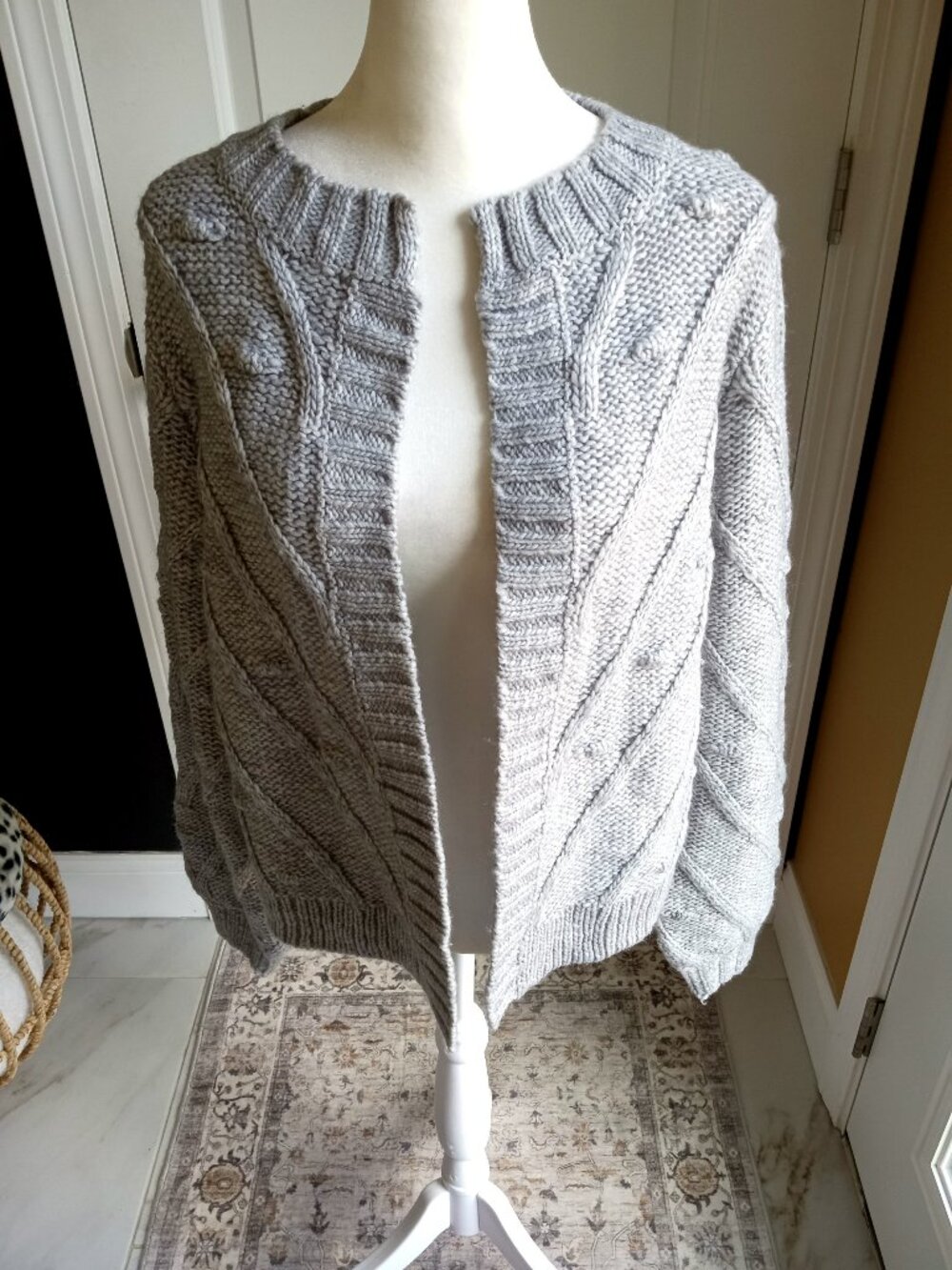 LUCKY BRAND CHUNKY OPEN CARDIGAN SWEATER SZ S